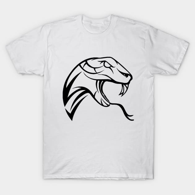 Snake Head T-Shirt by linesdesigns